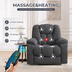 EBELLO Power Lift Recliner Chair with Massage & Heat, USB Ports & Cup Holders