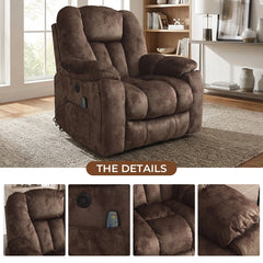 EBELLO Power Lift Recliner Chair with Massage & Heat, USB Ports for Elderly