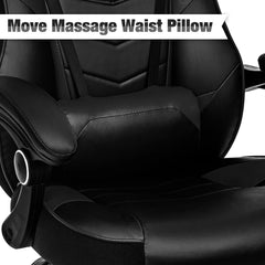 ELECWISH Ergonomic Gaming Chair with Footrest – Reclining Office Chair with Lumbar Support