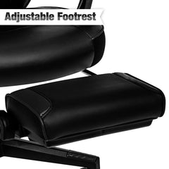 ELECWISH Ergonomic Gaming Chair with Footrest – Reclining Office Chair with Lumbar Support