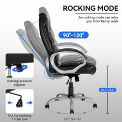 Ergonomic High-Back Executive Office Chair – Adjustable Swivel Desk & Computer Chair