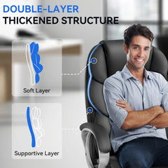 Ergonomic High-Back Executive Office Chair – Adjustable Swivel Desk & Computer Chair