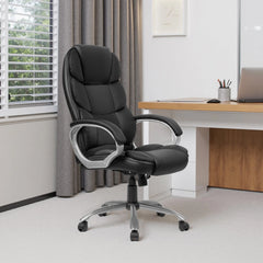 Ergonomic High-Back Executive Office Chair – Adjustable Swivel Desk & Computer Chair