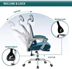 Ergonomic High Back Office Chair – Adjustable Lumbar Support Computer Desk Chair