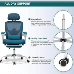 Ergonomic High Back Office Chair – Adjustable Lumbar Support Computer Desk Chair