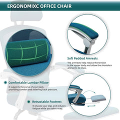 Ergonomic High Back Office Chair – Adjustable Lumbar Support Computer Desk Chair