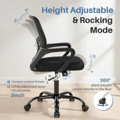 Ergonomic Home Office Chair with Lumbar Support – Computer & Desk Chair