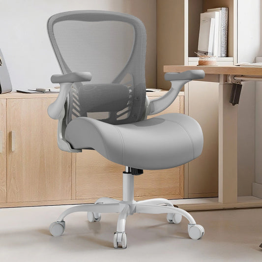 Ergonomic Office Chair with Flip-Up Armrests – 350 lb Swivel Desk & Computer Chair