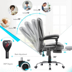 YODOLLA Ergonomic Reclining Office Chair with Heat & Massage – High Back Desk Chair