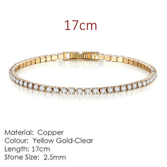 Tennis Bracelet in Rhodium Plating on 925 Silver - 2mm