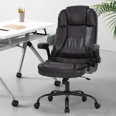 High Back Ergonomic Executive Office Chair – PU Leather Computer Desk Chair