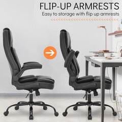 High Back Ergonomic Executive Office Chair – PU Leather Computer Desk Chair