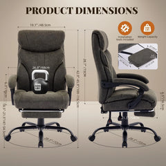High Back Ergonomic Office Chair with Footrest – Swivel Computer Desk Chair