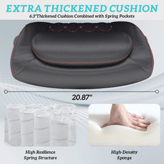 High Back Executive Office Chair – PU Leather Computer Desk Chair with Rubber Wheels