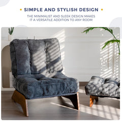 MAXYOYO Accent Recliner Chair with Ottoman, Upholstered Reclining Sofa Chair for Living Room