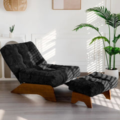 MAXYOYO Accent Recliner Chair with Ottoman, Upholstered Reclining Sofa Chair for Living Room