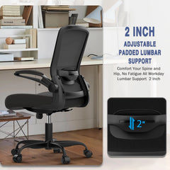 Mimoglad Ergonomic Office Chair – Adjustable Lumbar Support Computer Desk Chair