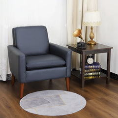 Navy Blue Leather Recliner Chair, Modern Single Reclining Sofa & Accent Seating