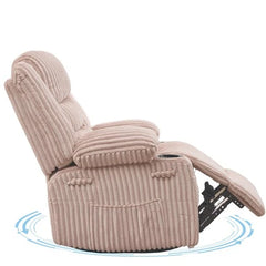 Oversized 360° Swivel Rocker Recliner Chair, 400 lb Wide Upholstered Recliner for Adults
