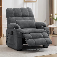 Oversized Power Recliner Chair with Heat & Massage, Electric Reclining Chair