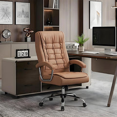 PU Leather Executive Office Chair – Ergonomic Swivel Computer Desk Chair
