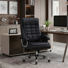 PU Leather Executive Office Chair – Ergonomic Swivel Computer Desk Chair