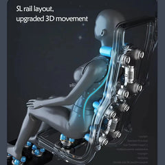 Black Message Chair 5d Zero Gravity Full Body Shiatsu Massage Chair Recliner