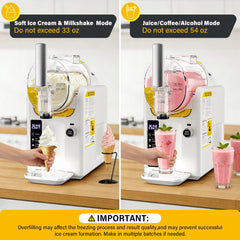 Ice Cream Machine Frozen Drink Maker, Slushie Machine for Home - Slushy Machine Maker No Ice Needed Self Cleaning, 5 Preset for Soft Serve Ice Cream, Slushie, Margarita, Frappés, Milkshake