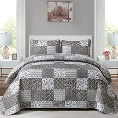 【Sommerlaune】Walflotte Wendedecken, leichte Boho-Tagesdecken mit Druckmuster, Bettüberwurf-Set mit 2 Kissenbezügen für King/Queen-Size, 1 Kissenbezug für Twin-Size, weich für alle Jahreszeiten