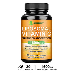 Liposomal Vitamin C 1600mg - Promotes Collagen Production, Immune Support, Powerful Antioxidant Supplement
