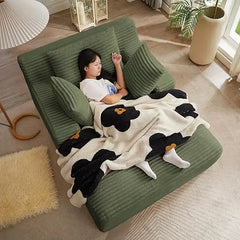 80 Zoll Chaiselongue für Innenbereiche, überdimensionales gepolstertes Sofabett aus Cord ohne Gestell, tiefes Schlafsofa Lesesessel, Cl