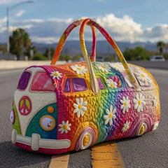 Joyful Miles Stepp-Reisetasche, bunte Wochenend-Reisetasche, Overnight-Reisetasche für Sport und Reise