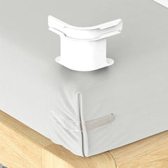Universal Bedsheet Corner Tightener Clips Invisible Bedspread Secure Holder with Heavy-Duty Mattress Straps Sheets Slot Locks