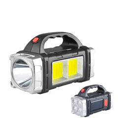 High Power LED Flashlights Camping Torch Work Light Charge 2-In-1 Solar Powered 4LED High Brightness Rechargeable Flashlight Portable Design 4 Lighting Modes USB Charging Suitable for Hiking Outdoor Exploration & Emergency Use,campingessentials,outdoorfur