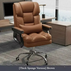 Leather Office Chairs Modern Mobile Ergonomic Computer Playseat Cushion Accent Chair Swivel Chaises De Bureau Luxury Furniture