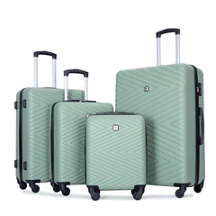 4-teiliges Hartschalenkoffer-Set, leicht, mit TSA-Schloss und Spinner-Rädern, Blau