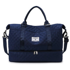 Große Reisetasche Set, Reisetasche mit Reißverschluss und Buchstabenmuster mit Schuhfach, lässige Sport-Fitnesstasche für Damen und Herren, Wochenend-Reiseset