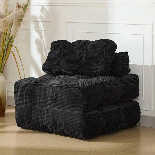 3-in-1 34" Folding Sofa Bed with Pillow Boneless Matress with Back Support Comfy Portable Convertible Sleeper Chair Floor Sofa
