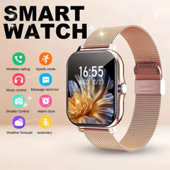 Father's Day and Summer Festivals:New Smartwatch (Black & Pink) Wearable Device Super Bowl, Super Bowl Outdoor Sports、Smart watch, wireless talking/dialing, multi-sport mode, call reminder and rejection, SMS reminder message reminder various APP reminders