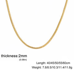 PAVOI Wasserdichte Kettenhalsketten für Damen – 14K vergoldete flache Panzer-, Fischgräten-, Schlangen-, Kordel-, Chunky Paperclip-, Zirkonia-Kubanische Glieder- und Figaro-Schichtketten – Edelstahlschmuck