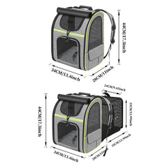 NUGGAL Expandable Pet Carrier Backpack with Breathable Mesh Tent