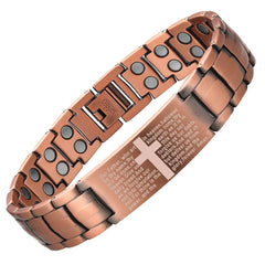 Magnetarmband aus reinem Kupfer für Herren – 3500-Gauss-Magnete, verstellbar und hypoallergen. Stilvolles Wellness-Geschenk für Ihn, lindert Müdigkeit & steigert Energie, ist ein Schmuck-Magnetarmband für den Alltag und Aktivitäten, Vatertagsgeschenk