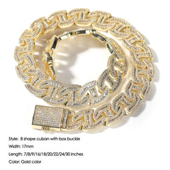 1-100 Niche design flower zircon infinite chain necklace trendy brand versatile high-end hip-hop accessories