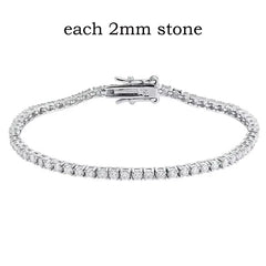 Tennisarmband aus rhodiniertem 925er Silber – 2mm