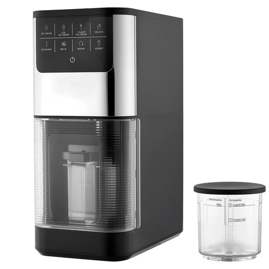 SucceBuy 7-in-1 Ice Cream Maker for Gelato Sorbet Milkshake Homemade Ice-Cream Machine with One-Touch Mix-in + Respin for Smooth