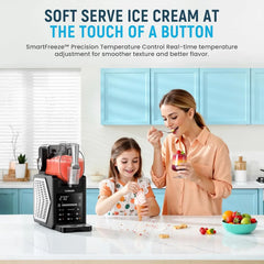 Slushie Machine, 85oz Ice Cream Machine & Slushy Machine for home, with LED Display, 6 Preset Programs for Margaritas, Frappés,