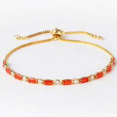 14K gold-plated bracelet Square link jointed chain Punk hip-hop style men's and women's universal bracelet Golden tone fashionable accessory waterproof women's bracelet