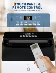 Adoolla 12000 BTU Portable Air Conditioner With Dehumidifier And Fan