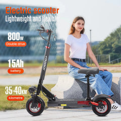 Trottinette électrique FREEBOY J01 Moteur puissant 800W Batterie 48V15AH Vitesse max 40KM/H Trottinette électrique Pneu 10 pouces pour Adulte Trottinette urbaine