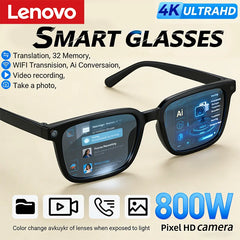 Lenovo Smart Glasses – AI 4K Camera Bluetooth Glasses